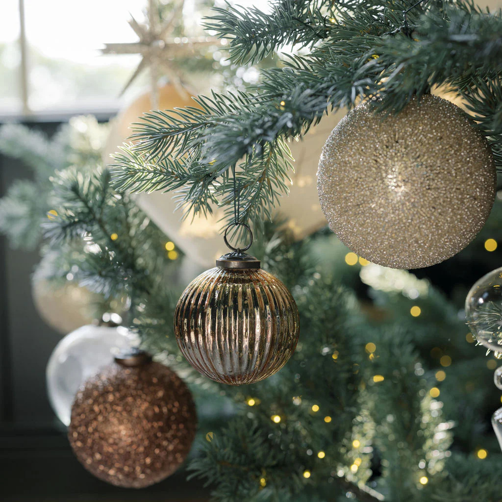 4" Beaded Cream Ornament – Elegant Holiday Accent | CG Hunter