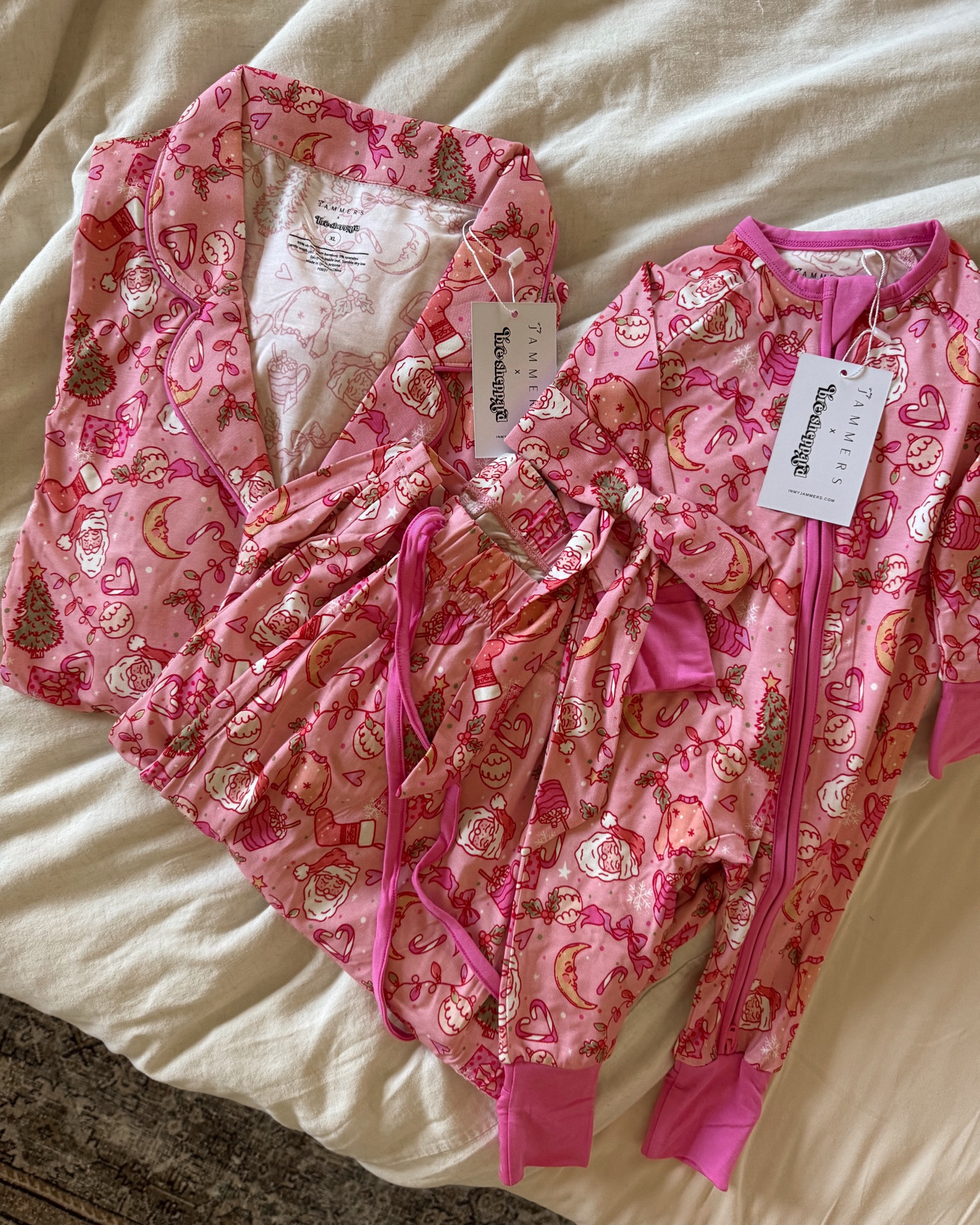 The cutest Christmas print ever 🥰🩷 Grabbed the pink for Evelyn and I, waiting on Ollie’s matching blue set! Hand drawn by Bre Sheppard!

In my jammers, pink Christmas pajamas, Christmas PJs, Christmas jammies, pink Xmas, pink holiday 

#LTKFamily #LTKKids #LTKHoliday