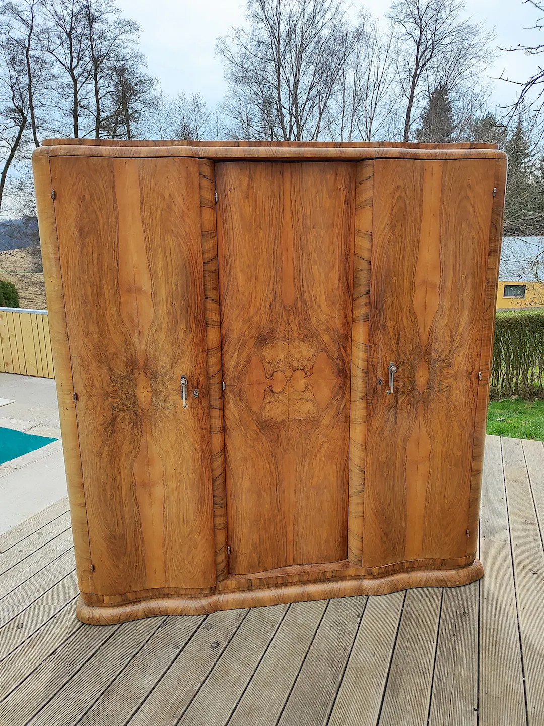 Art Deco Wardrobe/three Door Wardrobe/vintage Wardrobe/30s/made in Yugoslavia/vintage Closet/old ... | Etsy (US)