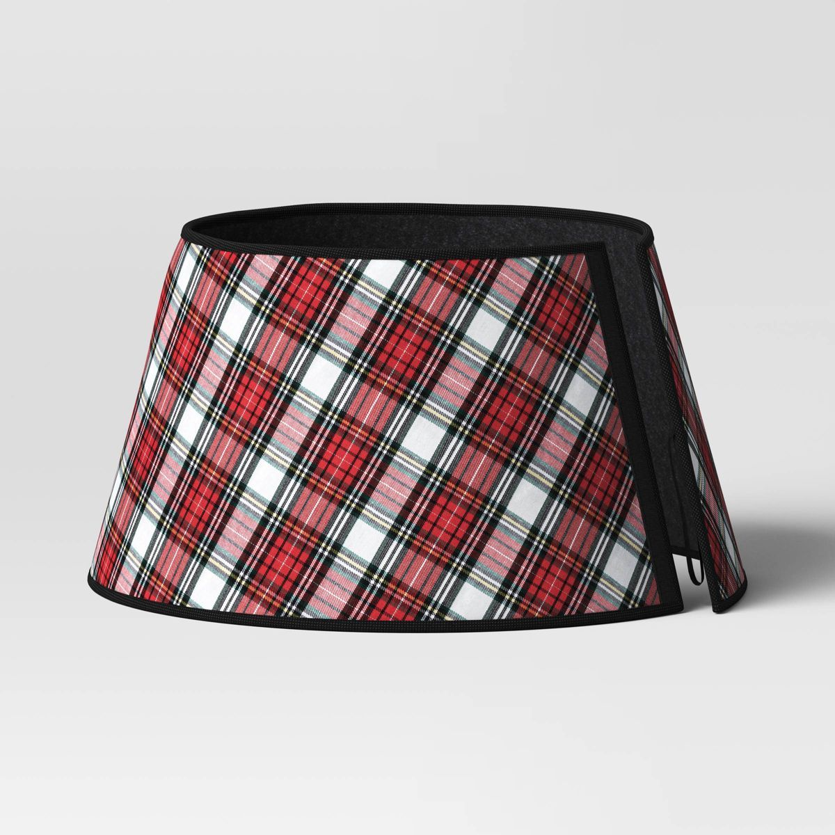 25" Roll-Up Plaid Fabric Christmas Tree Collar Red/White/Black - Wondershop™ | Target