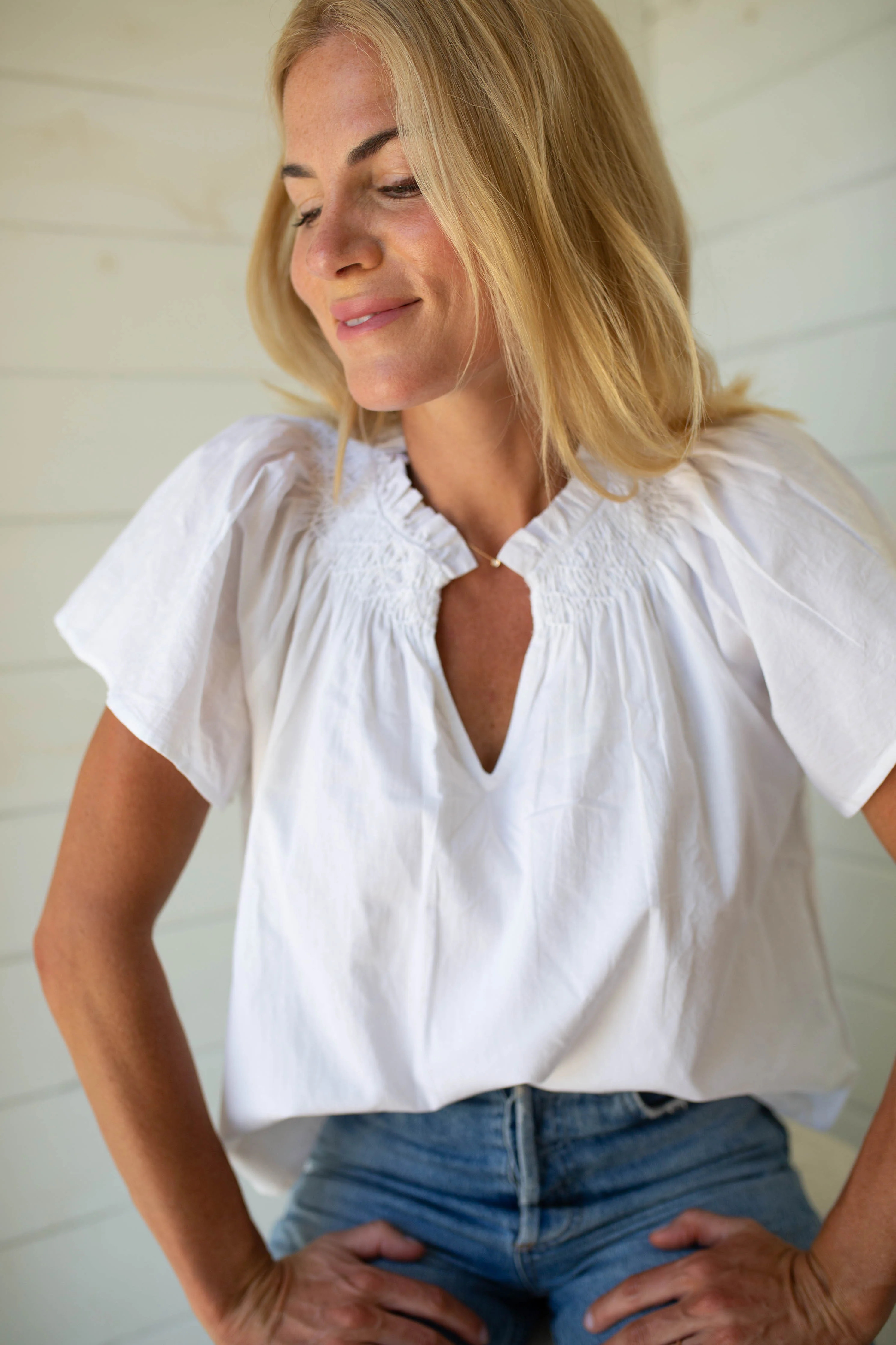 Cecelia Top - White | Marea