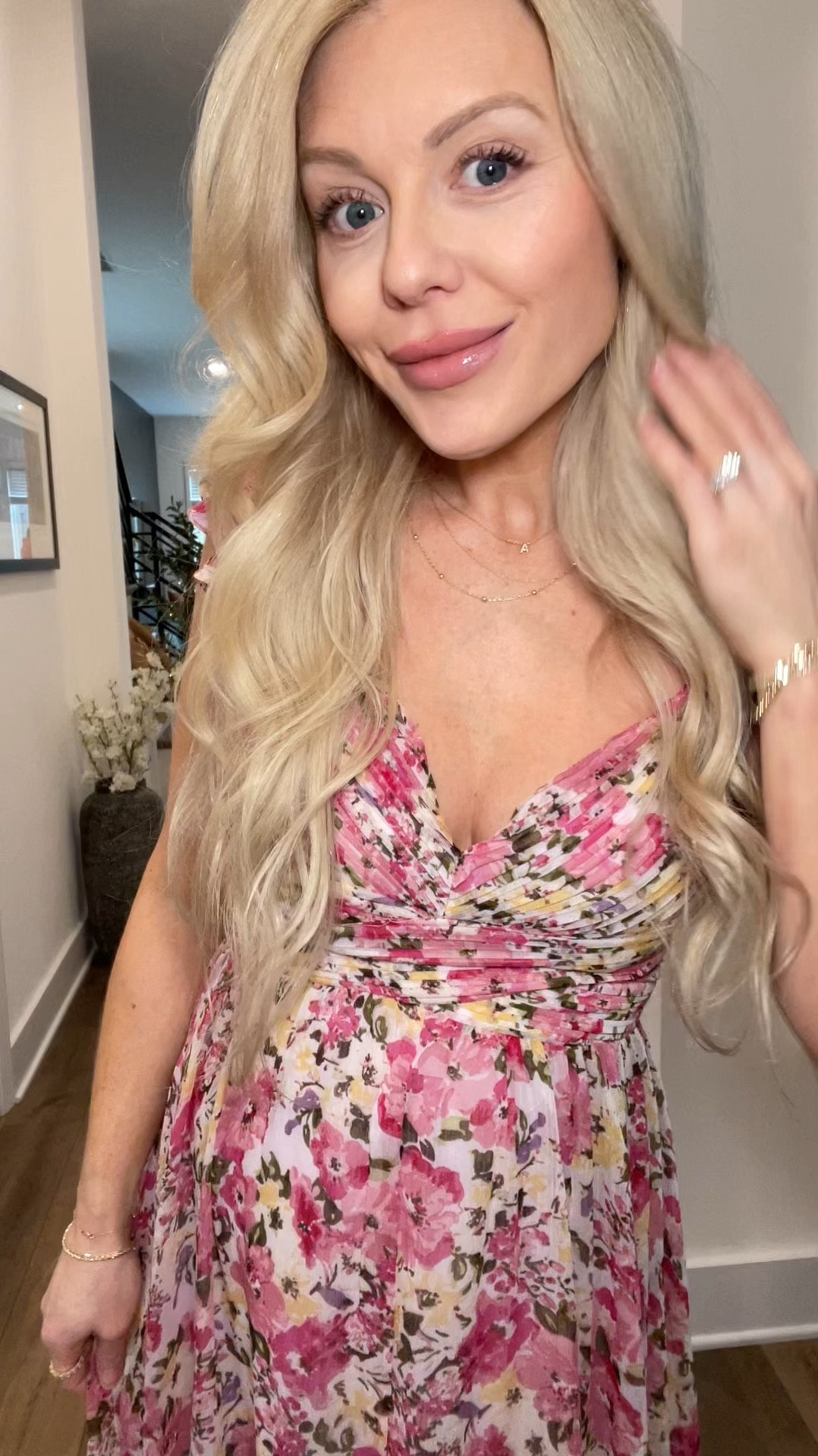 Revolve dress for my baby sprinkle 💕🎀🌸 I sized up from XS to medium. 30 weeks pregnant #revolve #bumpfriendly #maternitystyle #babyshower 

#LTKBump #LTKSeasonal #LTKBaby