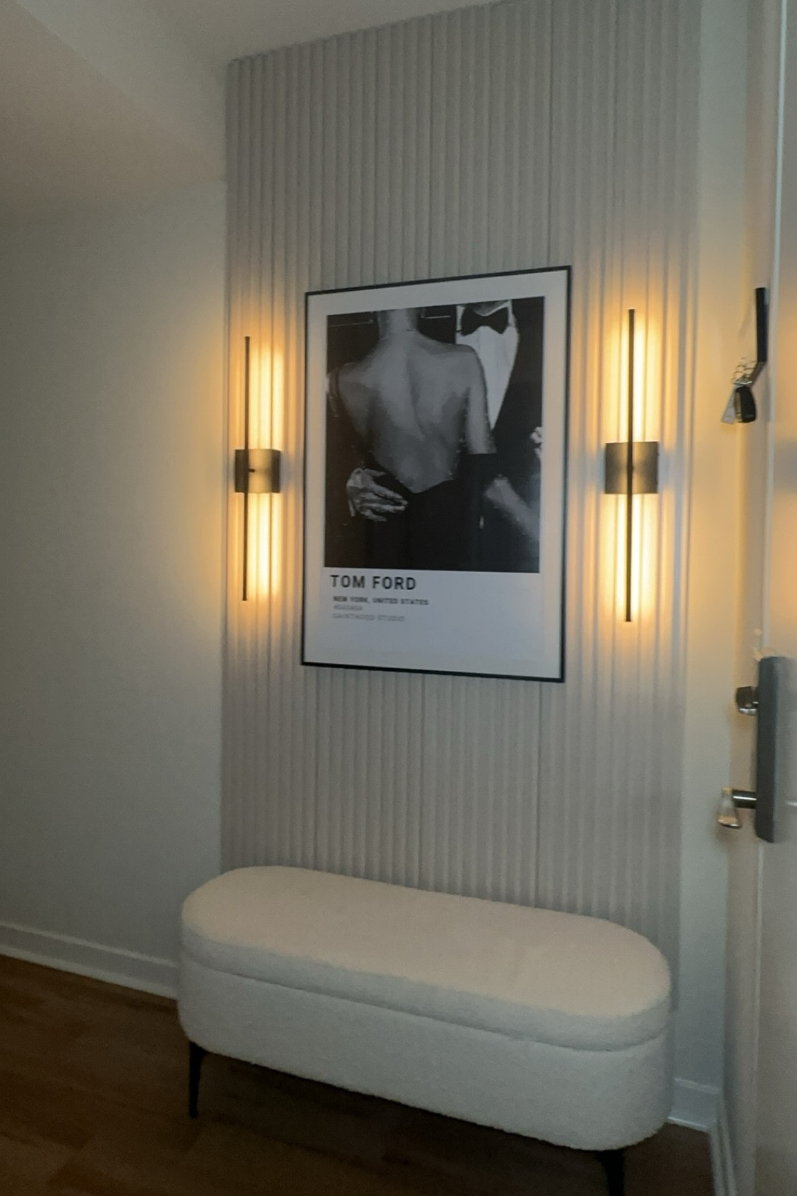 Entryway slat wall with battery operated sconces 😍

renter friendly, accent wall, boucle bench, target finds, amazon home, storage bench, luxury wall art

#LTKStyleTip #LTKSeasonal #LTKFallSale