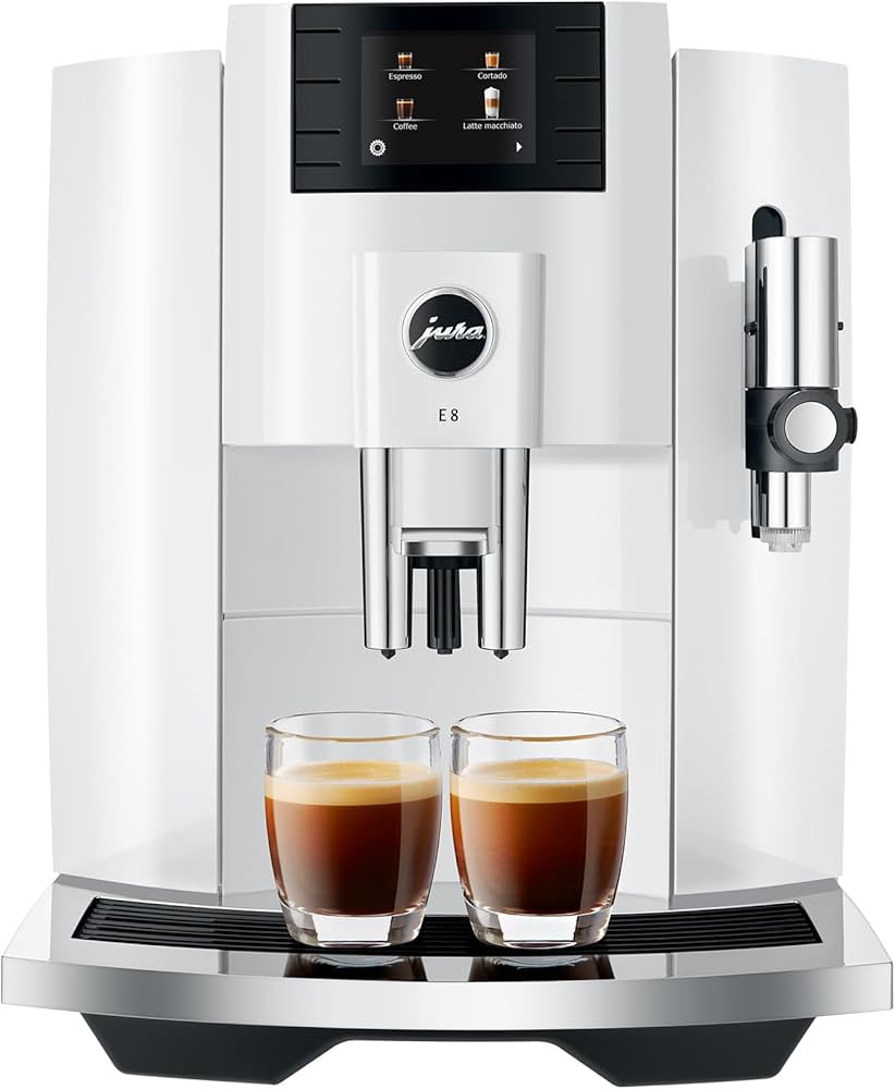 Jura E8 Automatic Espresso Machine (Piano White) | Amazon (US)