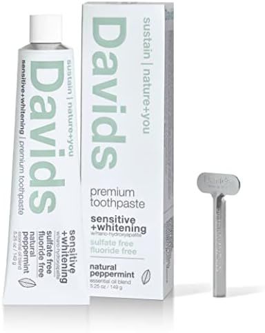 Davids Nano Hydroxyapatite Natural Toothpaste, Sensitive, Whitening, Enamel Health, Fluoride Free... | Amazon (US)