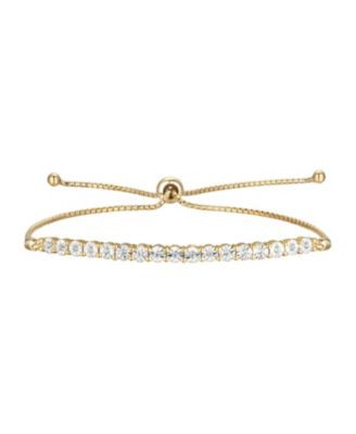 Diamond Bolo Bracelet (1/10 ct. t.w.) in Sterling Silver, 14k Gold-Plated Sterling Silver or 14k ... | Macy's