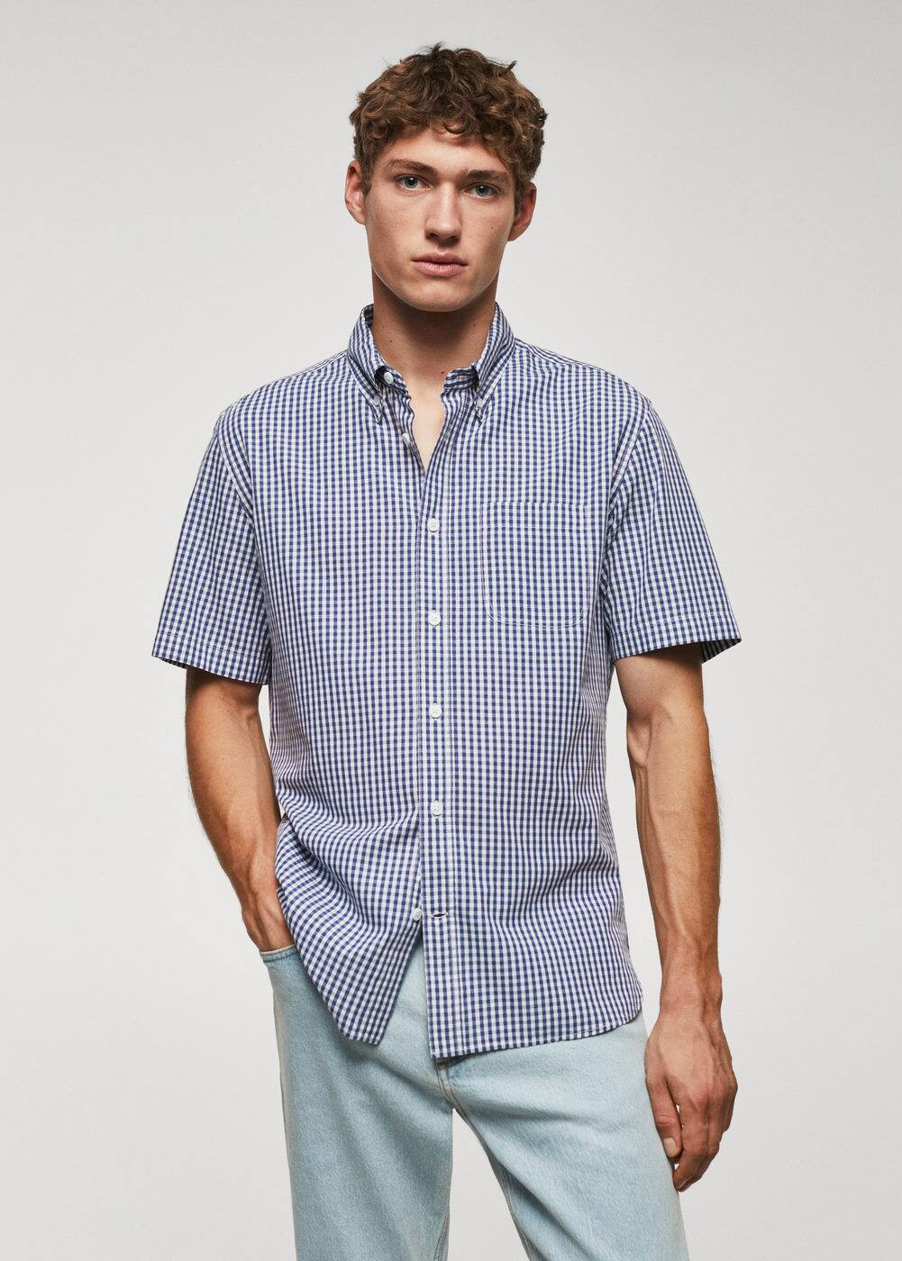 100% cotton short-sleeved printed shirt -  Men | Mango Man USA | MANGO (US)