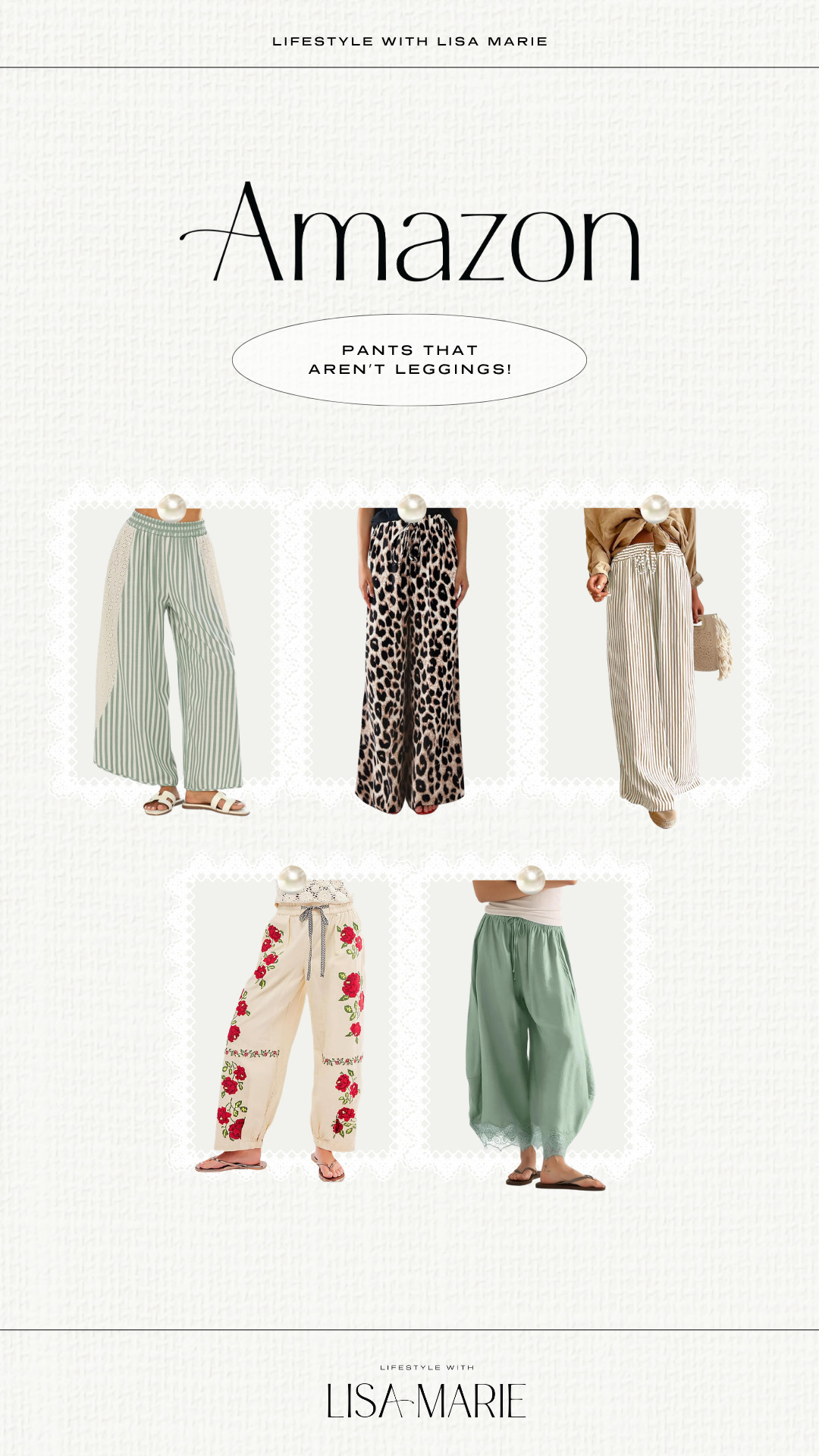 Cute and comfortable pants from Amazon that aren't leggings! Wide leg pants. Wearing smallest size in each. Summer outfit. Vacation outfit. Mom outfit. Every day outfit. Teacher outfits. Business casual. Leopard pants. Striped pants. Beach pants.

#LTKmomlife #LTKSeasonal #LTKPetite