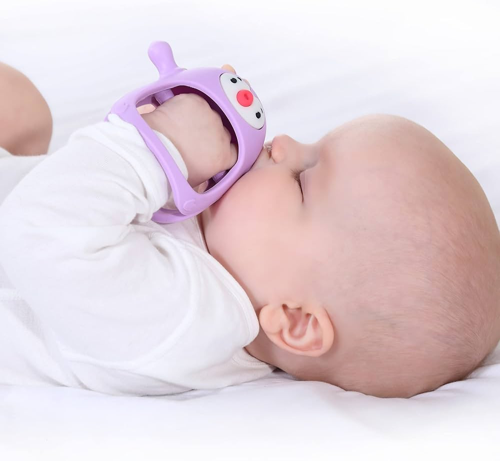 Smily Mia Penguin Buddy Never Drop Silicone Baby Teething Toy for 0-6month Infants, Baby Chew Toy... | Amazon (US)