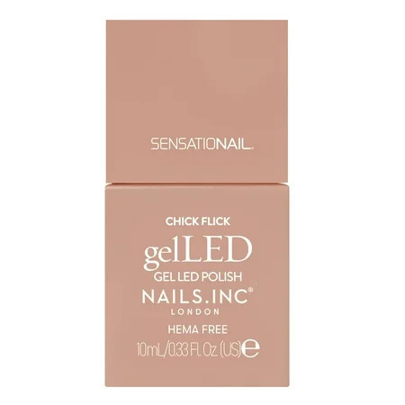 Nails.INC x Sensationail GelLED Gel Nail Polish, Chick Flick, Beige Nude, 0.33 fl oz | Walmart (US)