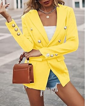 MIRACMODA Woman Elegant Double Breasted Work Office Blazer Sleeveless Vest/Long Sleeve Fitted Coa... | Amazon (US)