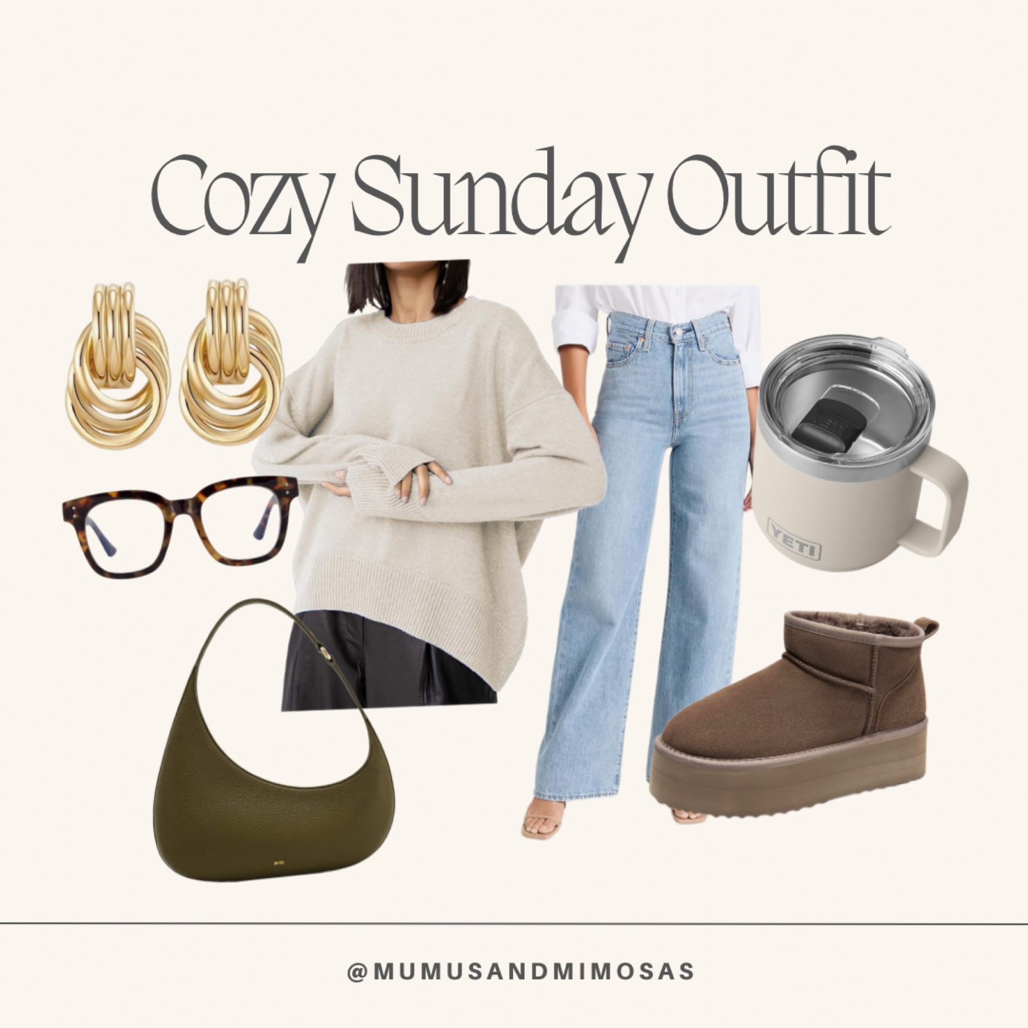 Amazon
Cozy Sunday ohtfit
Wide leg jeans
Jw Pei bag
Blue light glasses 

#LTKItBag #LTKShoeCrush #LTKStyleTip