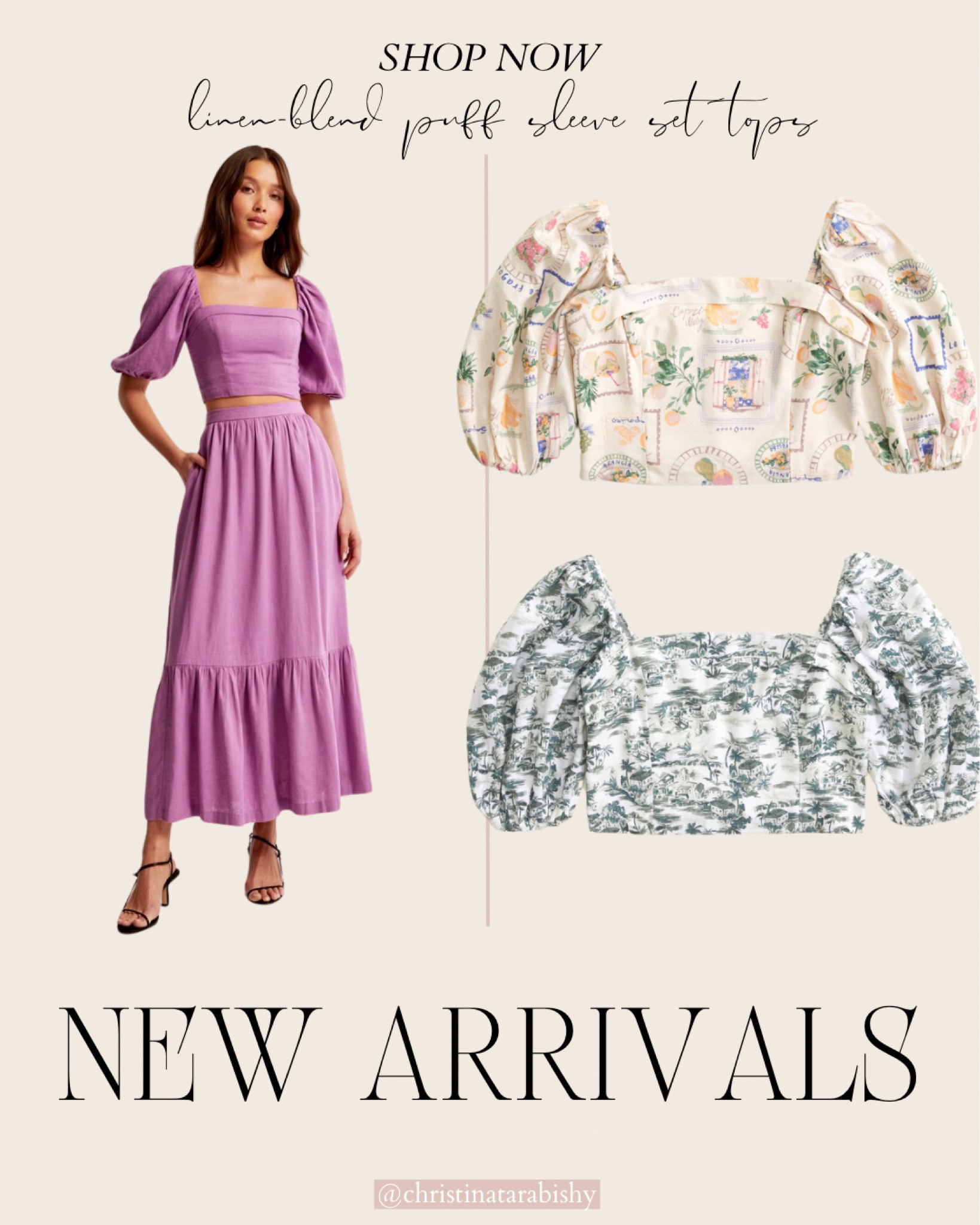 New puff sleeve linen blend tops in multiple colors from Abercrombie! 

#LTKstyletip #LTKSeasonal