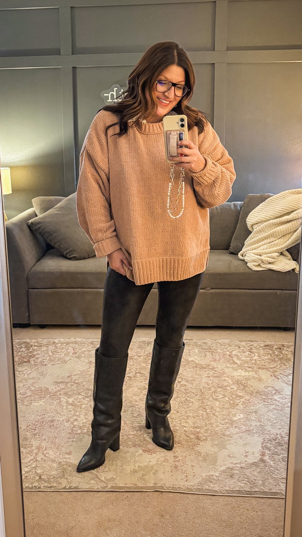 Tonight’s GNO ootd:
Aerie sweater (XL)
Spanx faux leather leggings (1X)
Steve Madden boots - old but I li linked this season’s version


#LTKOver40 #LTKSaleAlert #LTKMidsize