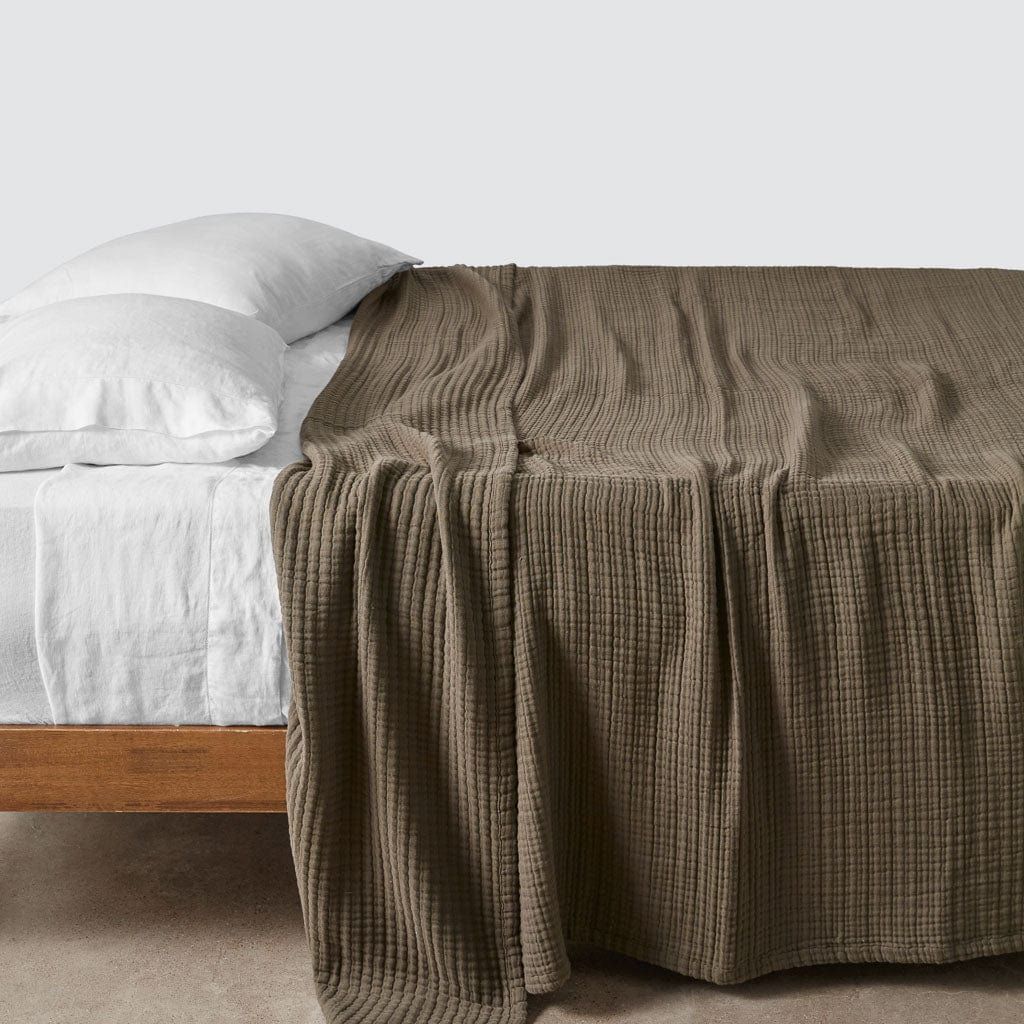 Cotton Gauze Bed Blanket | The Citizenry