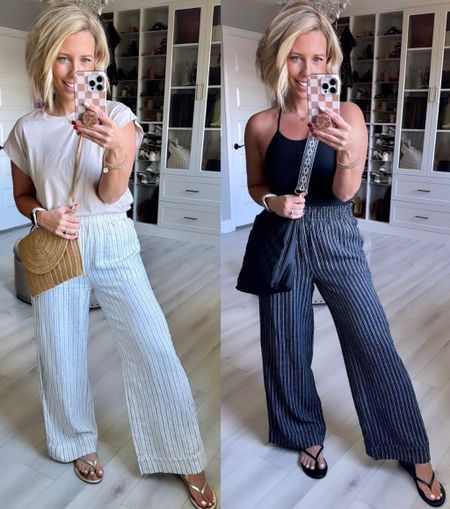 A must have for summer!!! Linen pants are so comfy yet stylish!!!
Pants size small (run roomy)
Tee and tank small
Flip flops sized up 

#LTKfindsunder100 #LTKstyletip #LTKfindsunder50