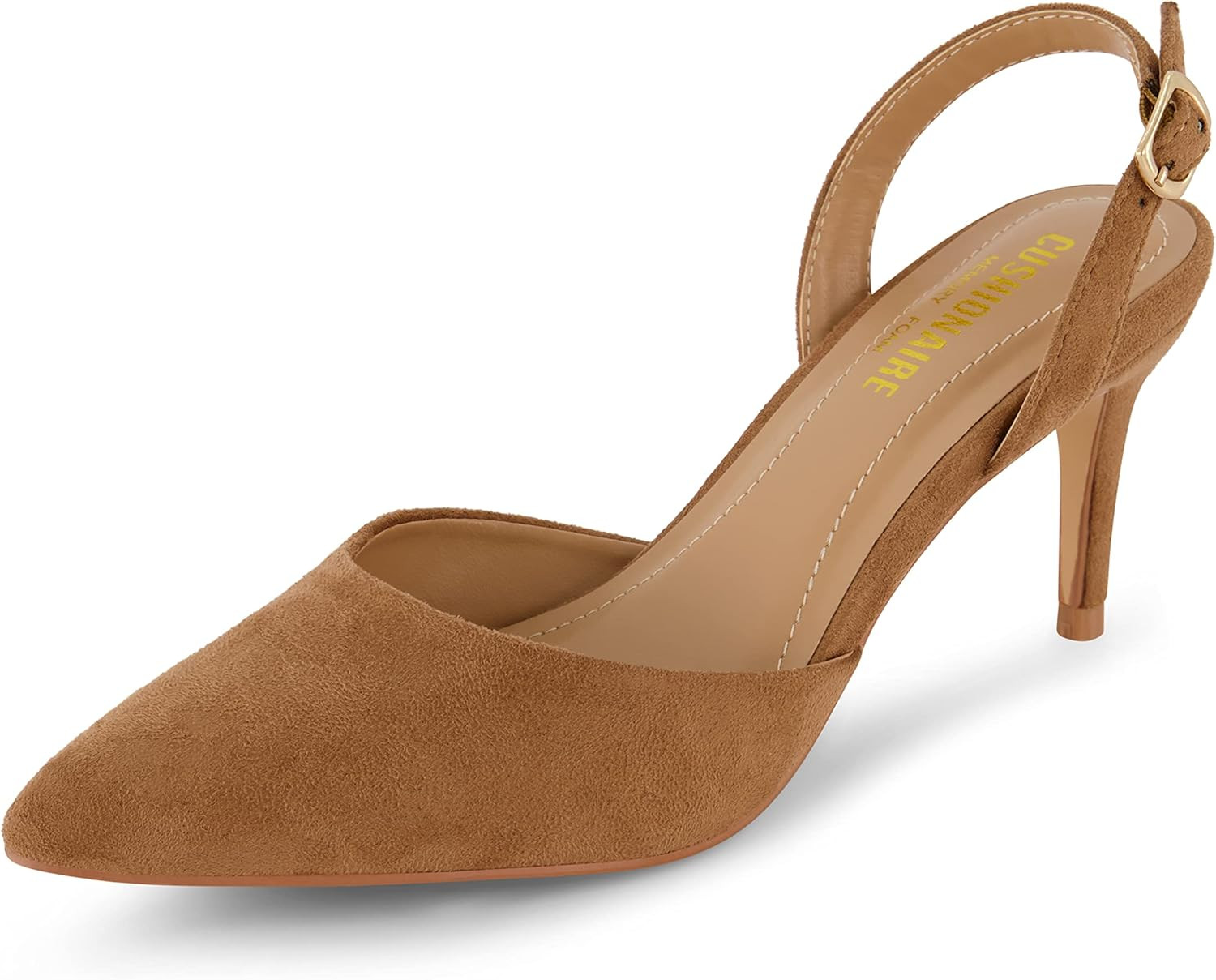 CUSHIONAIRE Women's Petula Sling Back Dress Pump +Memory Foam, Wide Widths Available | Amazon (US)