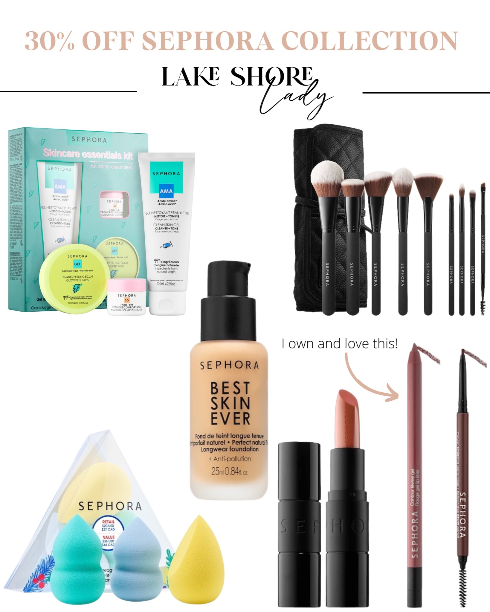 Make up brushes - beauty blenders - lip pencil - eye brow pencil - sephora sale - sephora collection 

#LTKHoliday #LTKbeauty #LTKsalealert