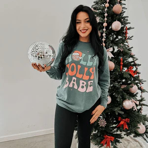 Holly Jolly Babe Long Sleeve | Mountain Moverz