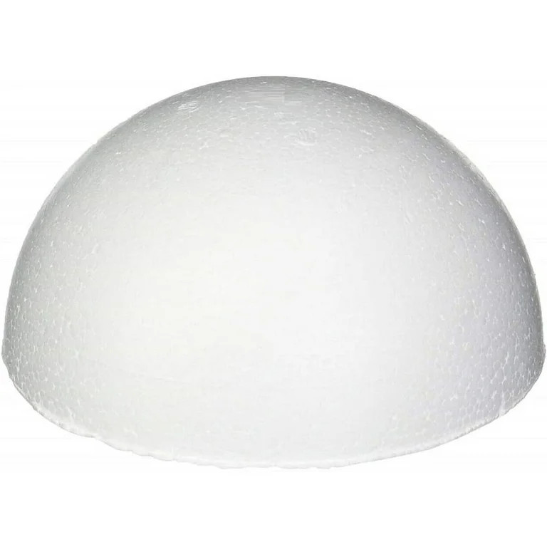 2 piece Half Round Foam Styrofoam Polystyrene Ball (12 Inch) for Crafting Painting Drawing | Walmart (US)