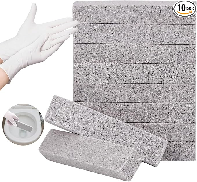 Herda 10 Pack Pumice Stone for Toilet Bowl Cleaning, Powerfully Pumice Stick for Cleaning Hard Wa... | Amazon (US)