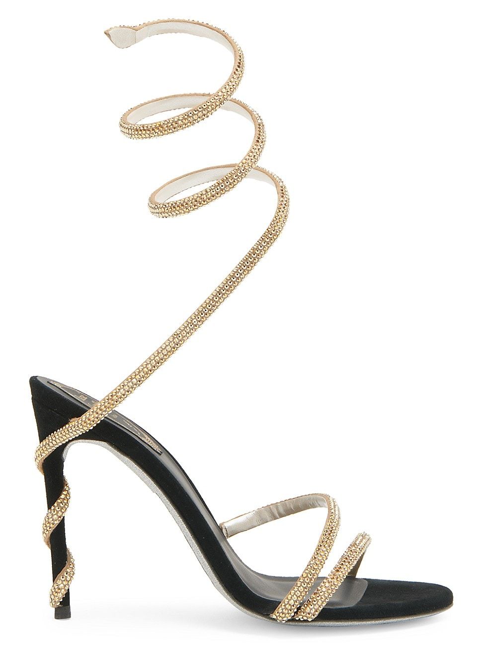 Rene Caovilla Margot Embellished Satin Wrap Sandals | Saks Fifth Avenue