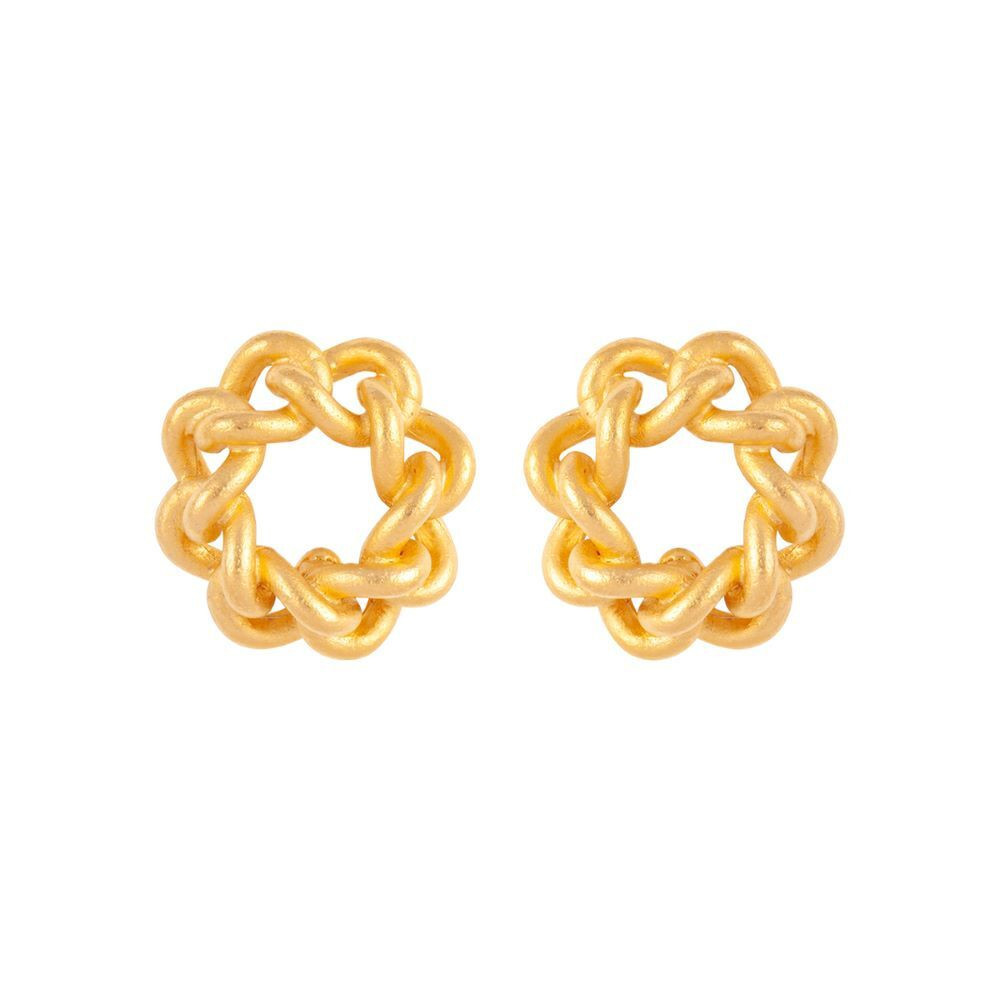 1980s vintage chain link clip-on earrings | Harvey Nichols (Global)