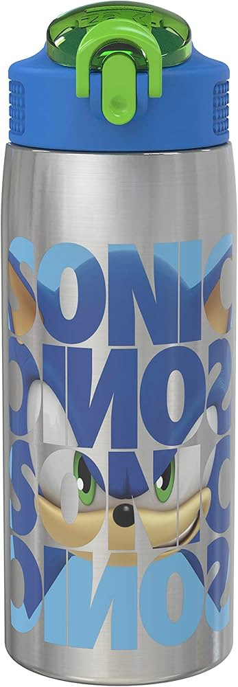 Zak Designs Sonic the Hedgehog Water Bottle, 19 oz Vacuum Insulated | for Travel and At Home | St... | Amazon (US)