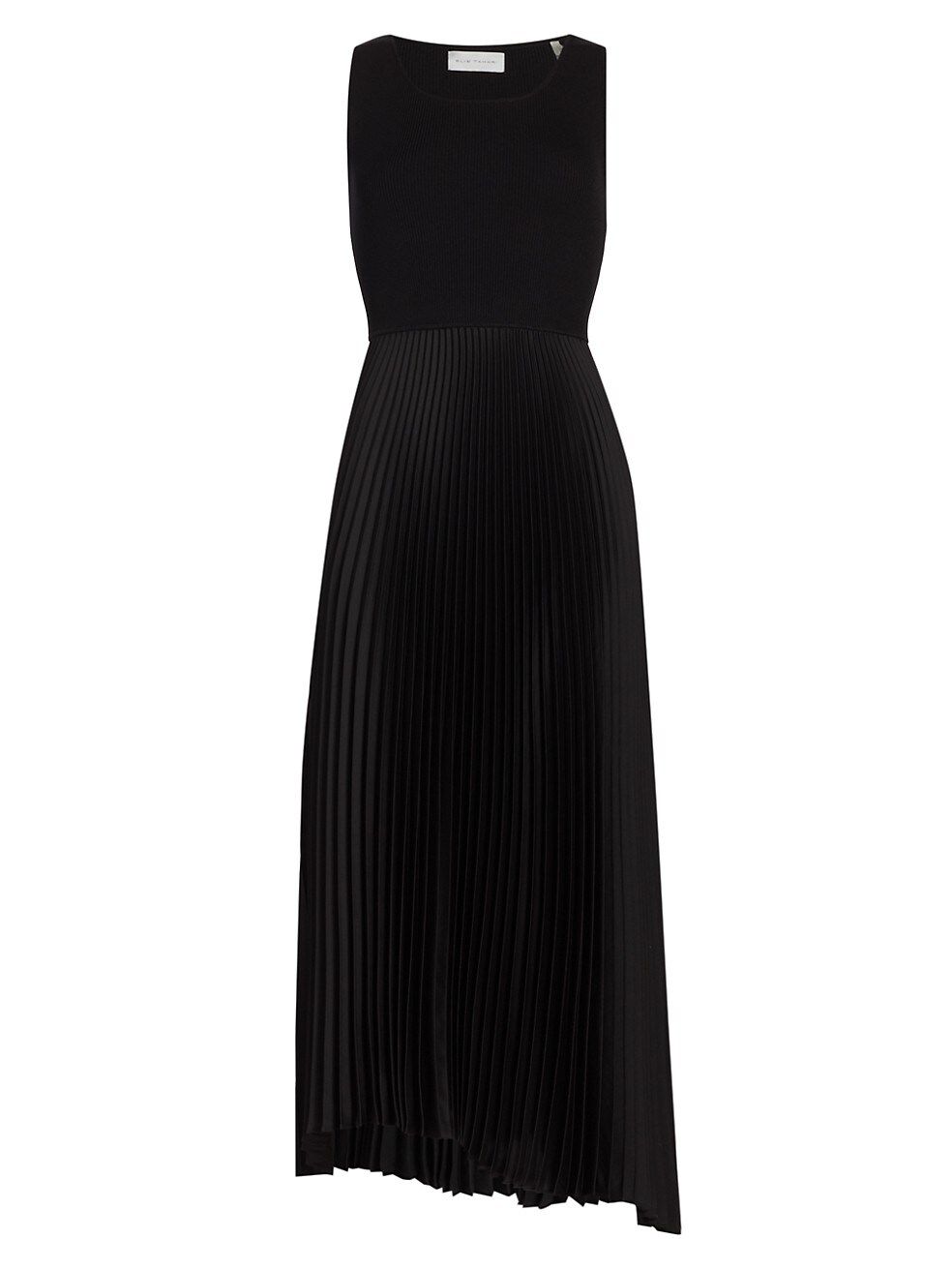 Elie Tahari Mixed Media Pleated Midi-Dress | Saks Fifth Avenue