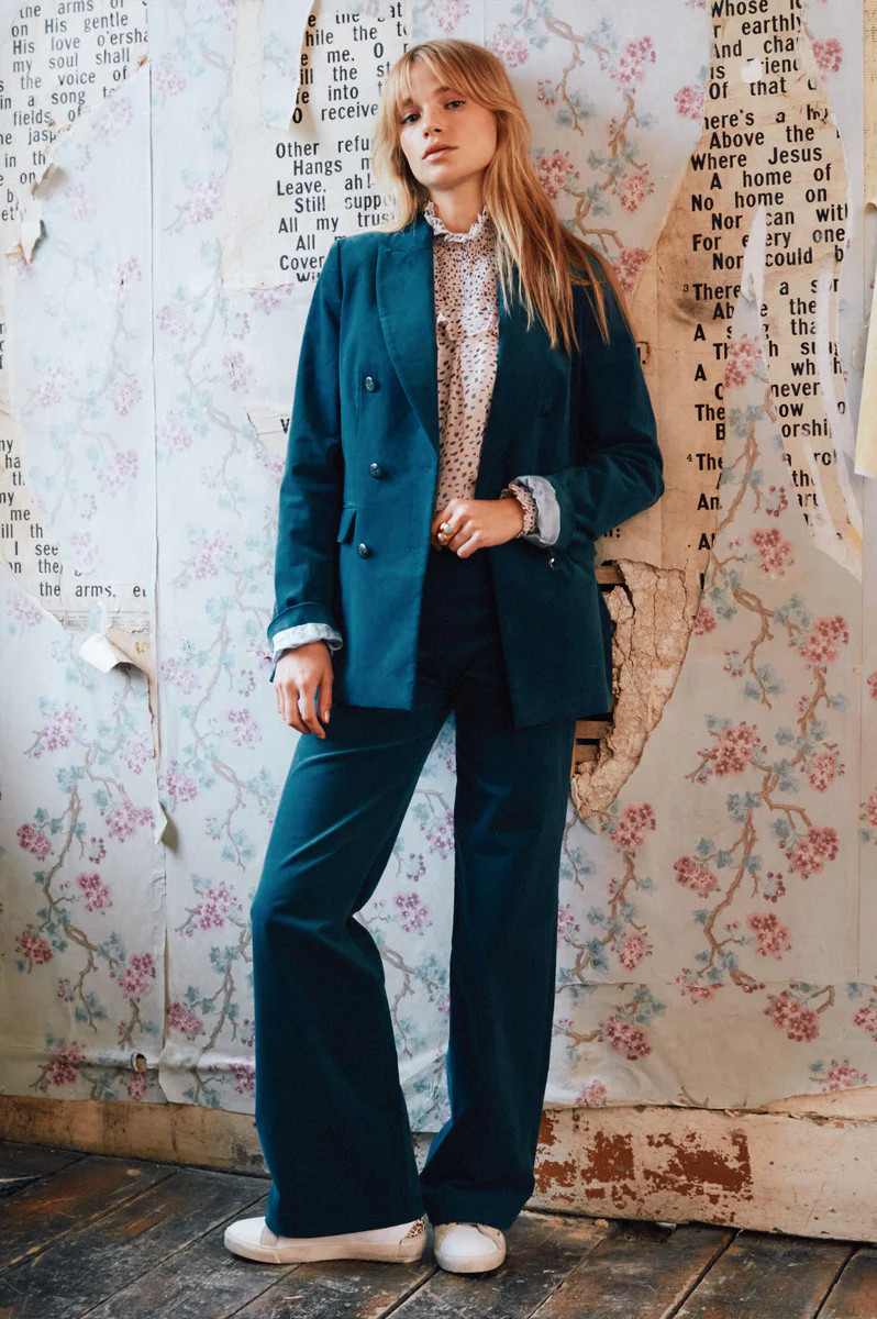 Zola Straight Leg Trouser | Teal | Aspiga