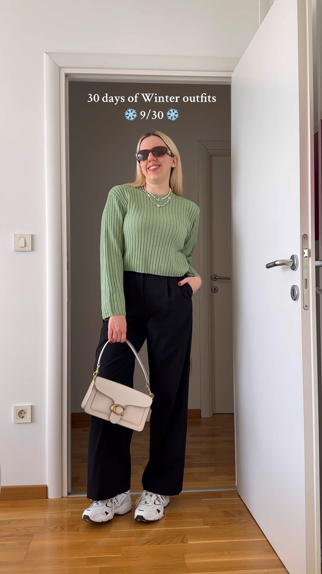 A pop of green for day 9 💚 

#LTKstyletip #LTKSeasonal