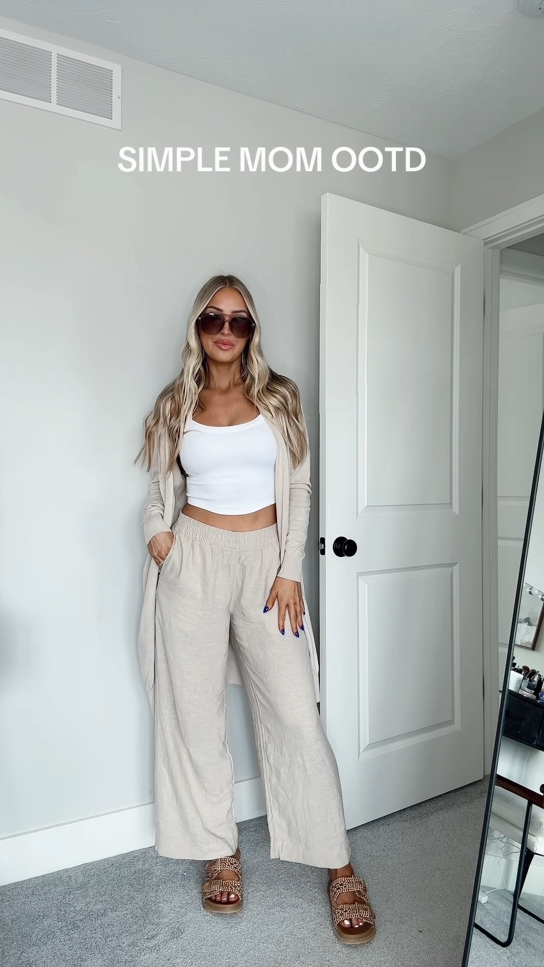 Simple mom ootd 🫶🏼 loving these linen blend pants!

#LTKFindsUnder100 #LTKStyleTip #LTKFindsUnder50