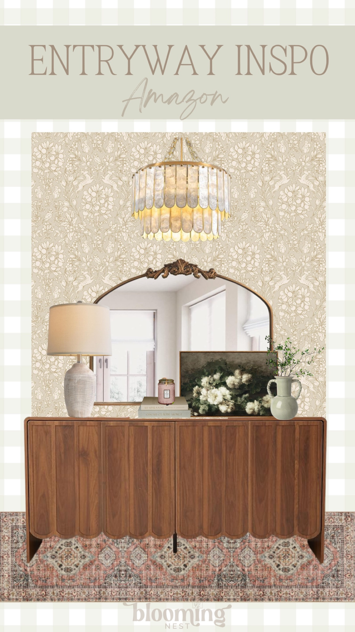 Entry inspo all from Amazon!

THEBLOOMINGNEST entry mirror lamp art lighting wallpaper furniture rug 

#LTKHome #LTKStyleTip #LTKSeasonal