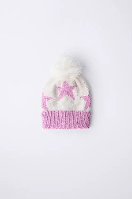 KNIT STAR POMPOM HAT SKI COLLECTION | Zara US
