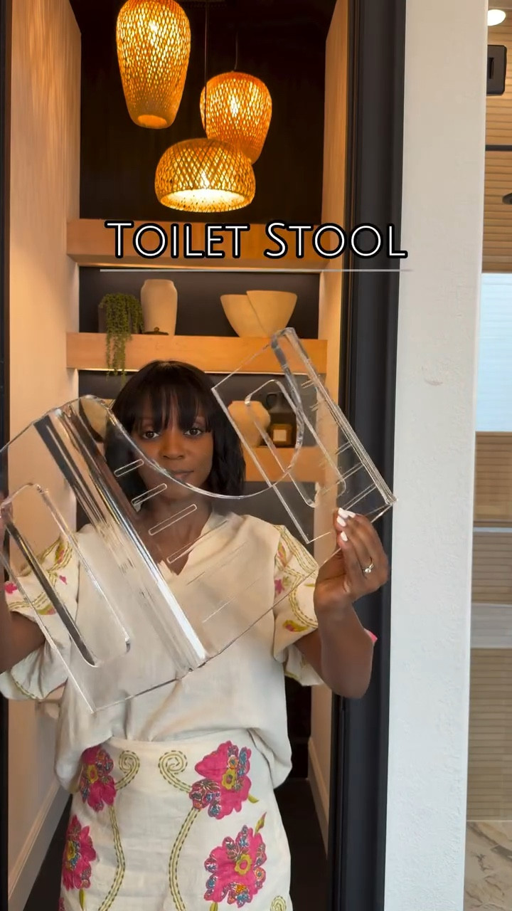 Ok so what’s that acrylic stool for? 😆 I get asked this a lot! Let me just say …. this is the necessity you didn’t know you needed 😑 …it makes bowel movements easier, relieves constipation, & reduces straining that can cause hemorrhoids.

✅ Improve your comfort and support your digestive health today — grab yours and feel the difference!

#HomeEssentials

#LTKHome