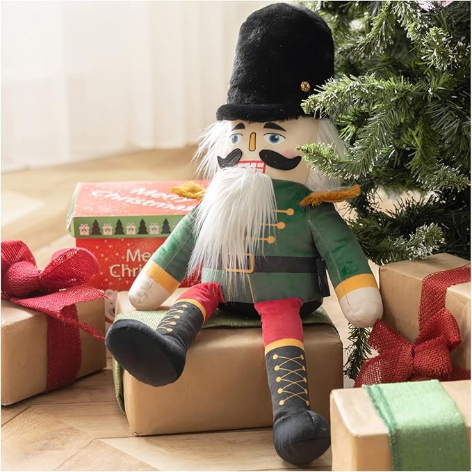 Phantoscope Nutcracker Christmas Throw Pillow Handcrafted Velvet Decorations Decor Pillow Family ... | Amazon (US)