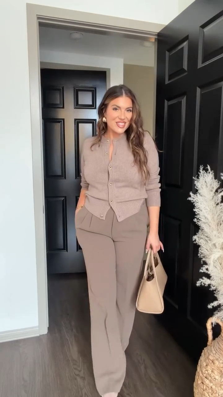 Spring Workwear Inspo! Wearing my reg L, these tops are all a beautiful cashmere blend that is so soft, polished, and perfect for the office! Wearing a L in all the pants except for the pinstripe- XL in those!

#LTKMidsize #LTKWorkwear