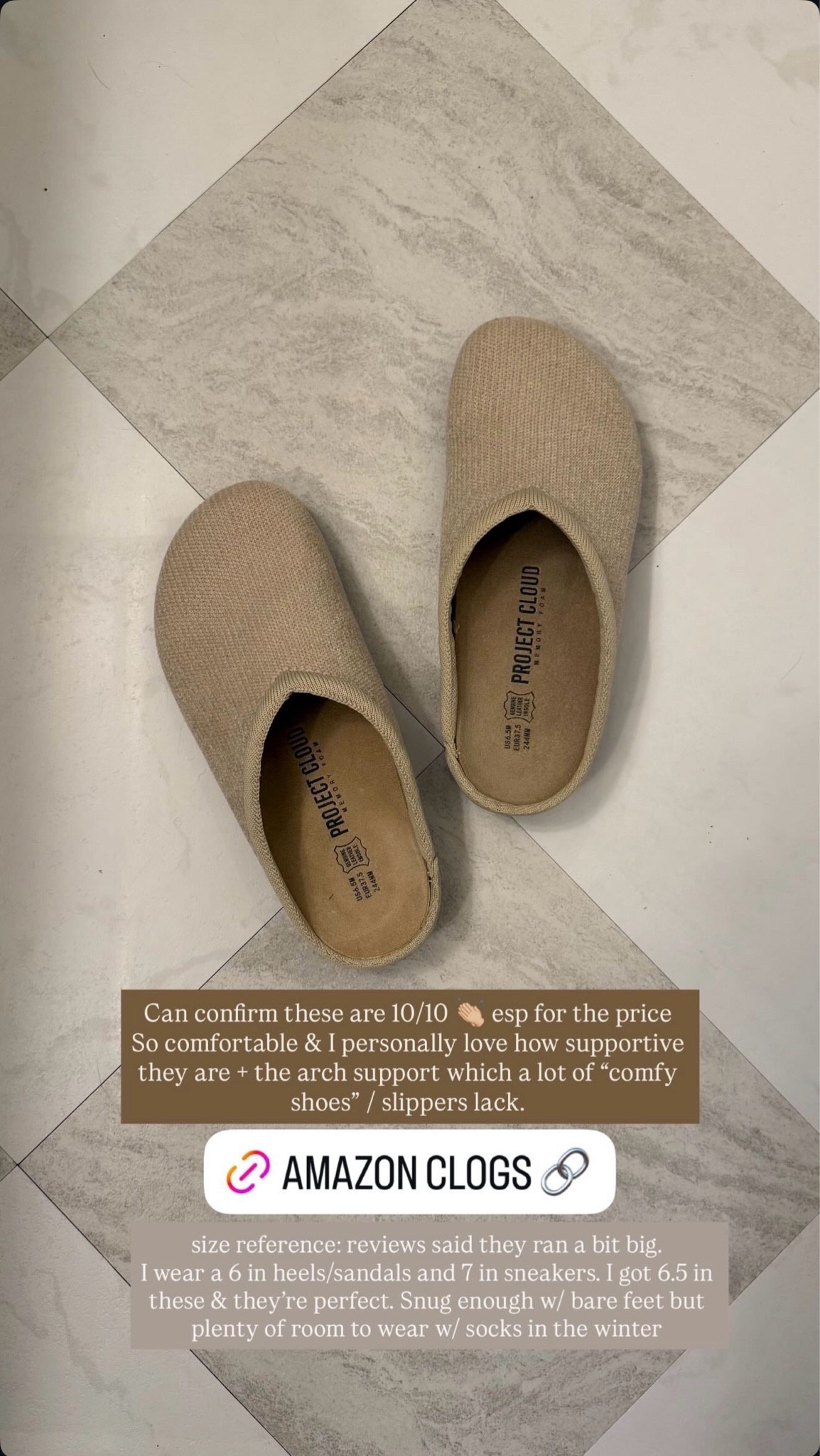Amazon casual clogs - Rothy’s clog
I’d say size down a 1/2 size

#LTKTravel #LTKSeasonal #LTKootd