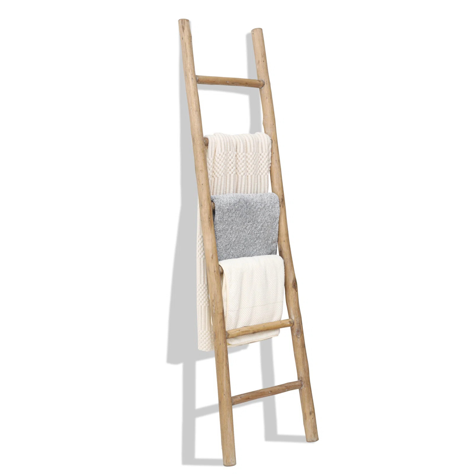 Loon Peak® Fully Assembled 6Ft Wood Blanket Ladder Living Room Decorative Wall Leaning Farmhouse... | Wayfair North America