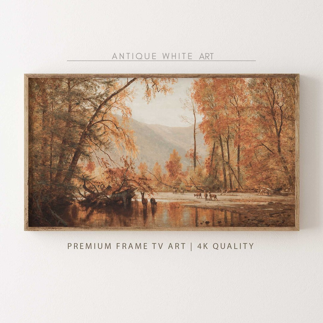 Samsung Autumn Frame TV Art Vintage Fall Landscape Frame Tv - Etsy | Etsy (US)