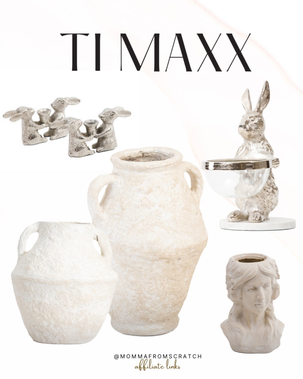 Tjmaxx home decor, marshals easter decor bunny, vase, planter

#LTKSeasonal #LTKFindsUnder100 #LTKHome