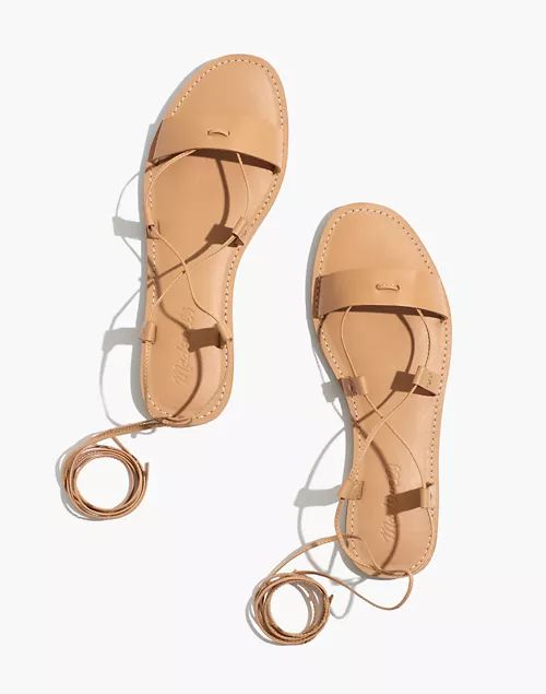 The Boardwalk Lace-Up Sandal in Leather | Madewell