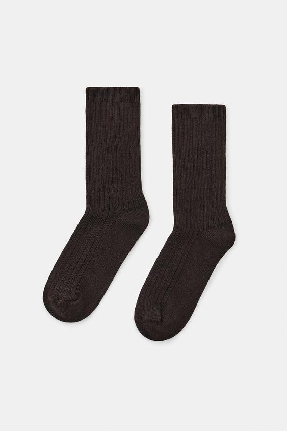 PLAIN WOOL SOCKS | Zara UK