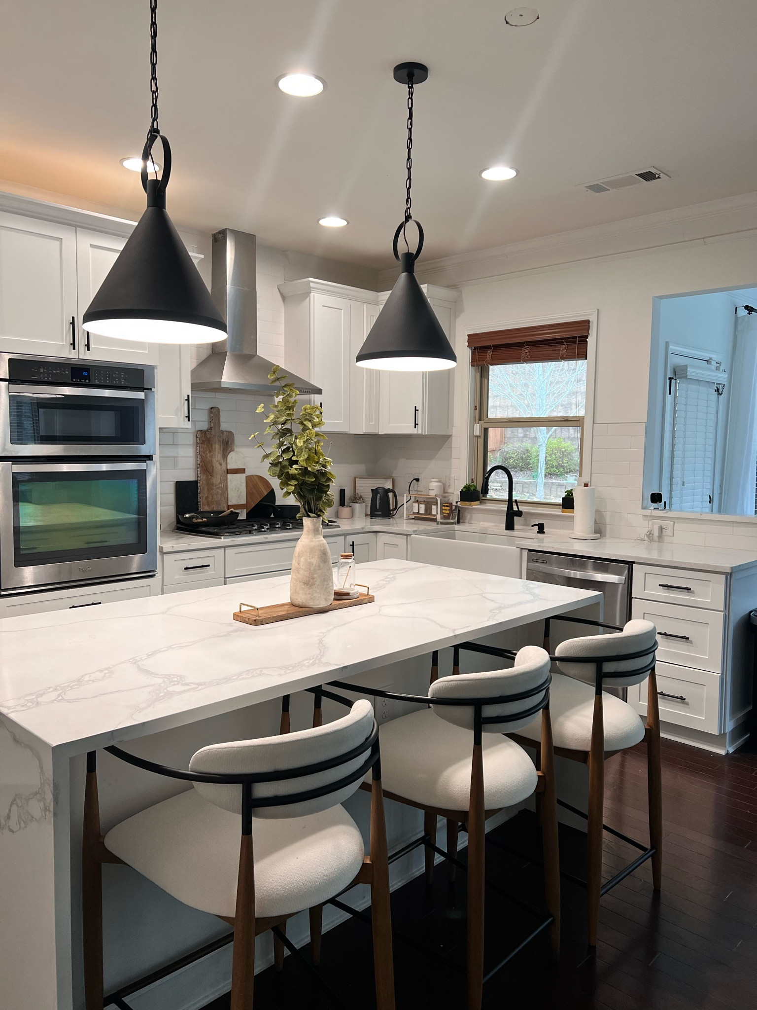Kitchen Updates! Loving the new pendants and stools! 

#LTKhome
