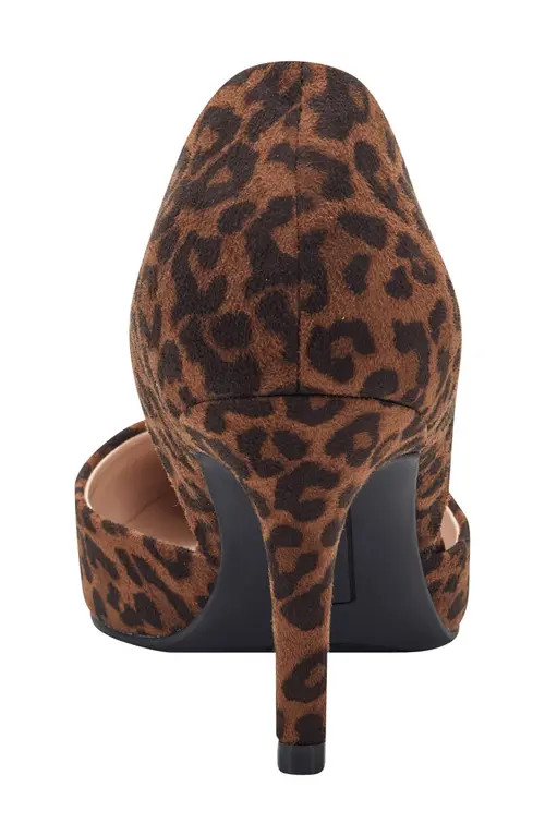 Bandolino Grenow d'Orsay Animal Print Pointed Toe Pump in Dark Brown Leopard at Nordstrom, Size 6.5 | Nordstrom