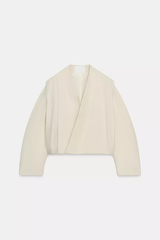 PLEATED WRAP JACKET ZW COLLECTION | Zara Canada