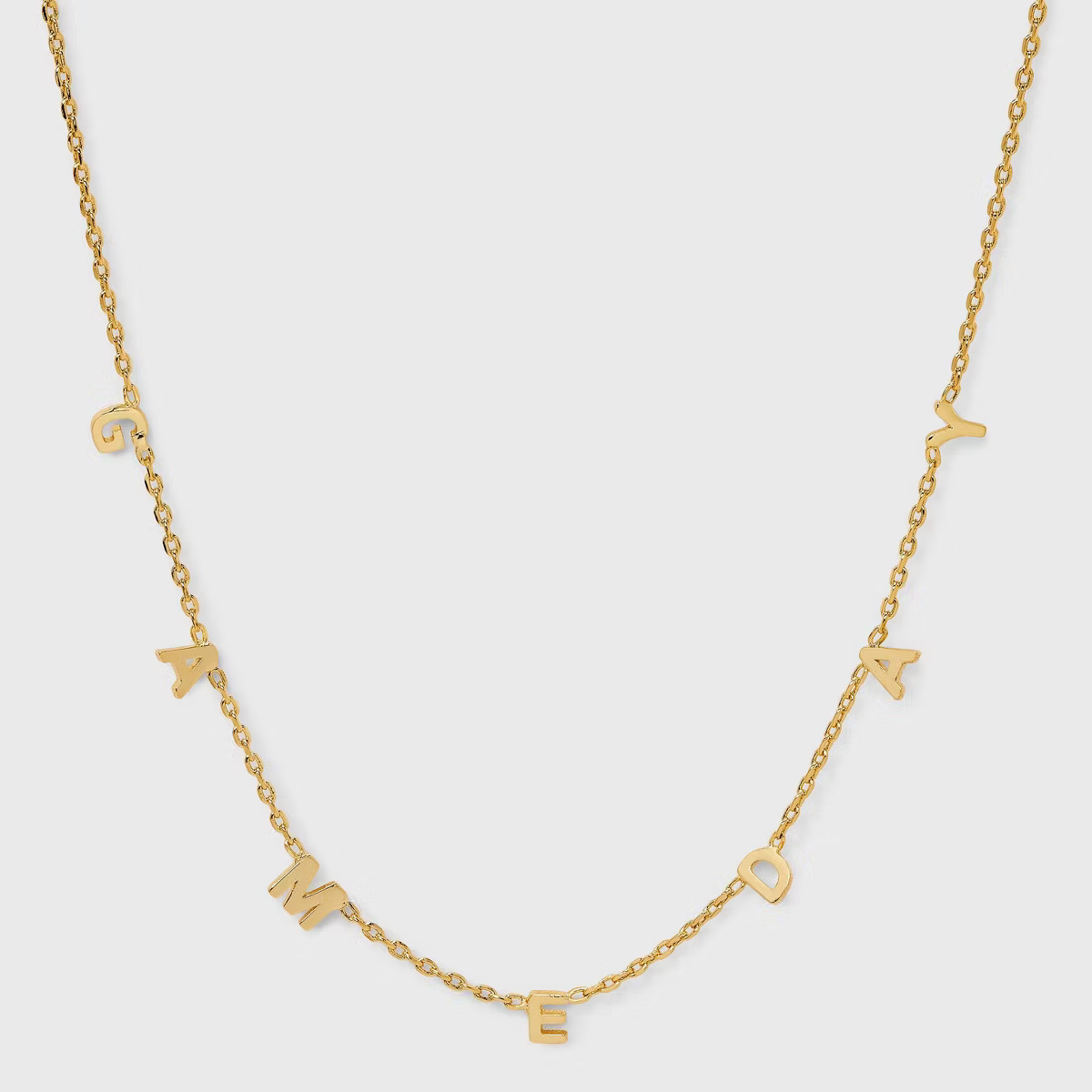 14K Gold Dipped "Game day" Initial Station Necklace - A New Day™ Gold | Target