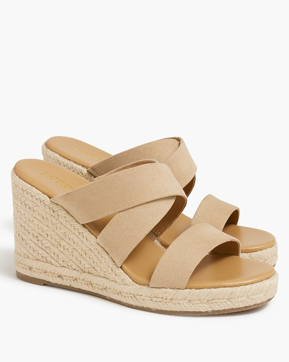 Wide-strap espadrille mule wedges | J.Crew Factory