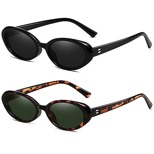 Breaksun Retro Oval Sunglasses for Women Men Fashion Small Oval Sunglasses 90s Vintage Shades | Amazon (CA)