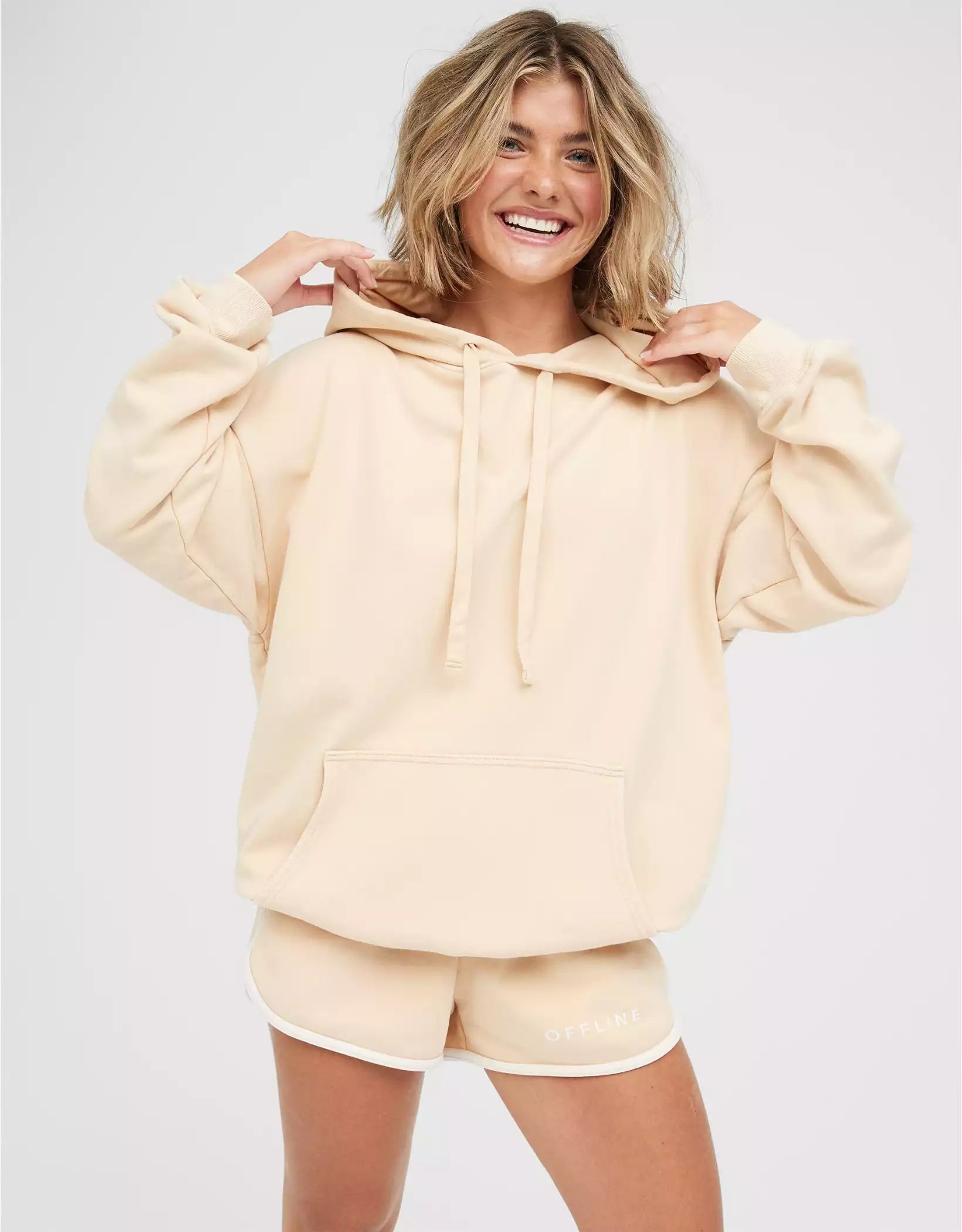 OFFLINE By Aerie Throw-Back Fleece Hoodie | American Eagle Outfitters (US & CA)
